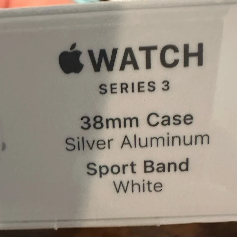 Apple Watch Series 3- 38mm Case Silver Aluminum and White Band
